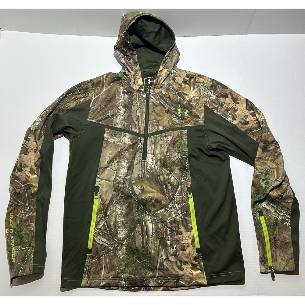 Under Armour Scent Control Early Season Speed Freek Hoody Large Hunting Camo EUC